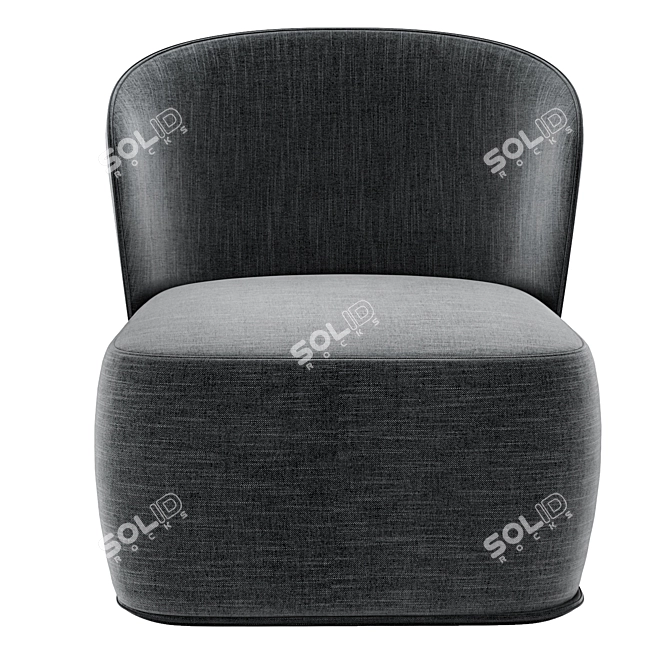 Cozy Polygonal Chair 3D model image 11