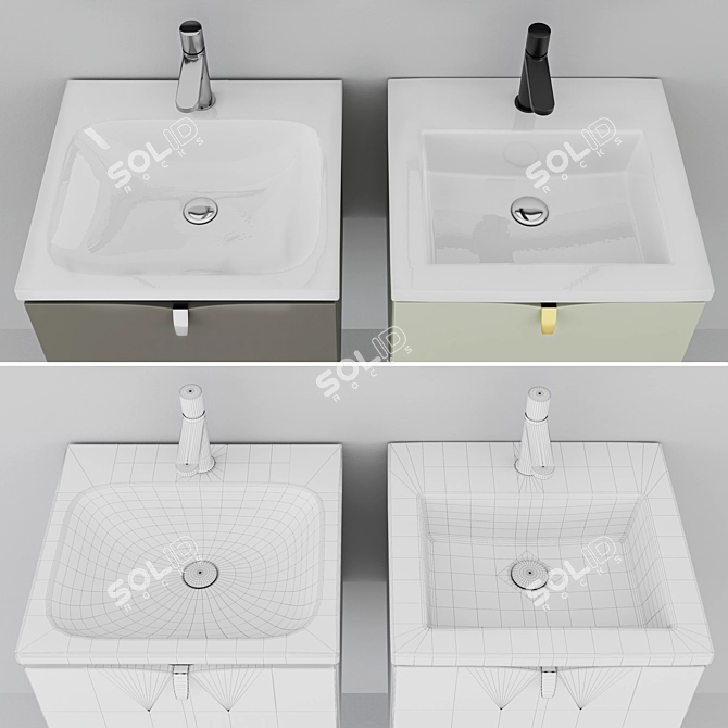 ORiSTO SIENA 50 cm Washbasin 3D model image 3