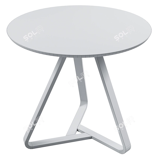 Modern Round Table: Choice of 2 Colors 3D model image 3