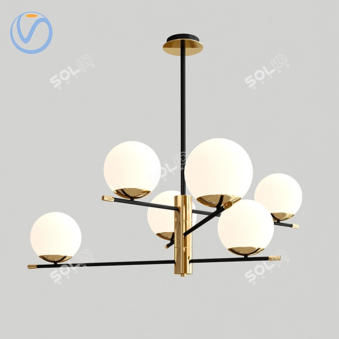 Vintage Charm Pendant Lamp 3D model image 1