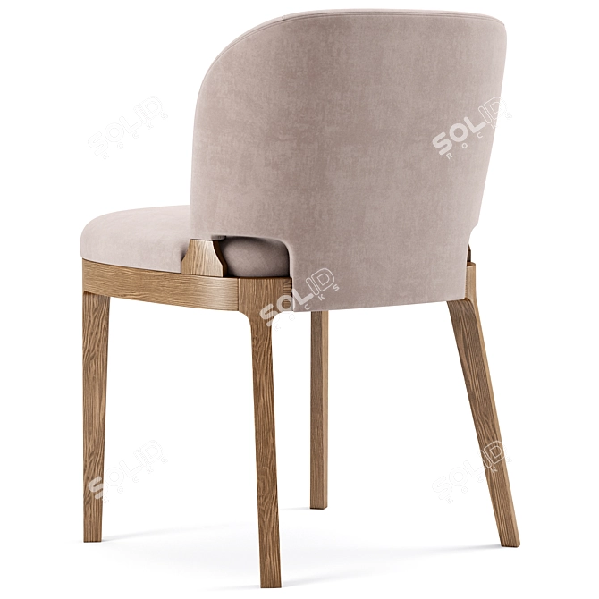 Tea Side Chair: Elegant and Comfortable 3D model image 2
