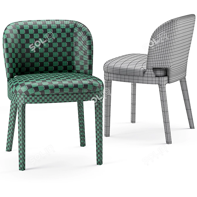 Tea Side Chair: Elegant and Comfortable 3D model image 5