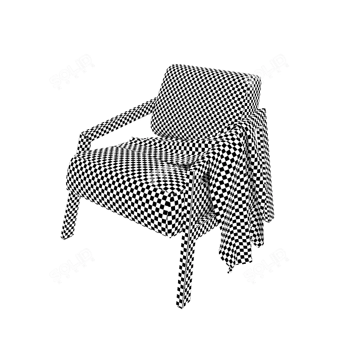 Elegant Modern Armchair 3D model image 5