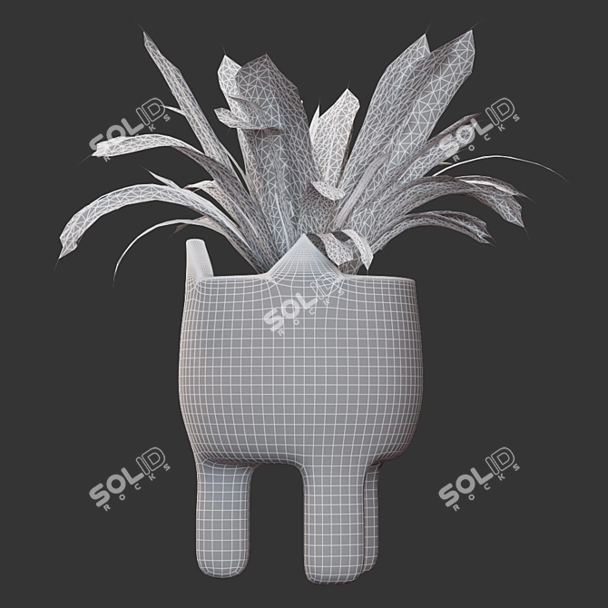  Whimsical Ceramic Fox Plant Pot 3D model image 4