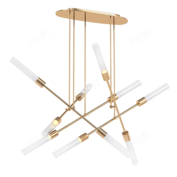 Sleek 5-Arm Lancey Pendant 3D model image 1