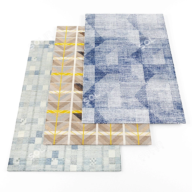 Modern Collection: High Resolution Rugs 3D model image 1