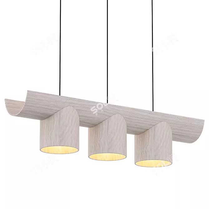 Gueule de Loup Pendant Light 3D model image 1