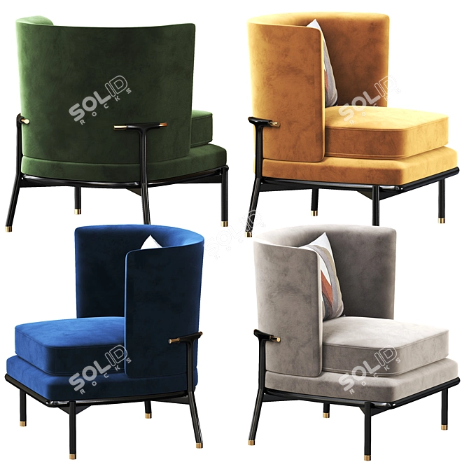 Modern Armchair Gae: 3D Model 3D model image 3