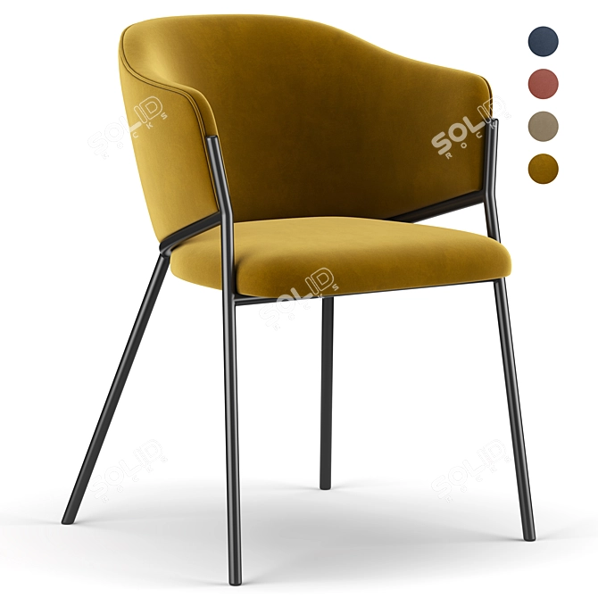 Artistic Dining Chair: Beauty and Comfort 3D model image 1