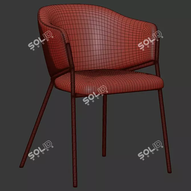 Artistic Dining Chair: Beauty and Comfort 3D model image 5