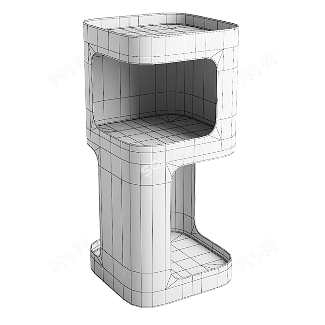 Sandoval Pedestal: Stylish Table 27x58x27 3D model image 3