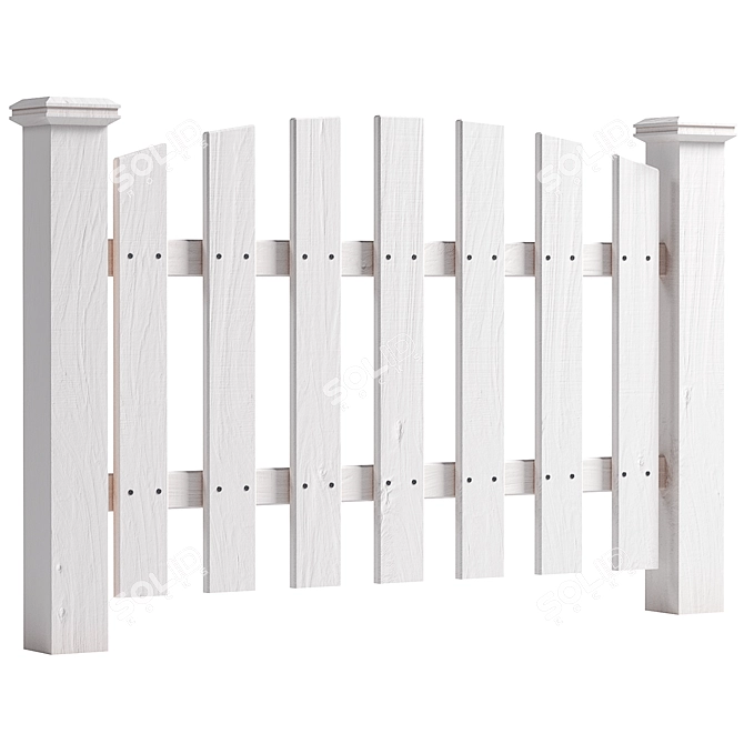 Versatile Garden Fence Set (2 Colors) 3D model image 5