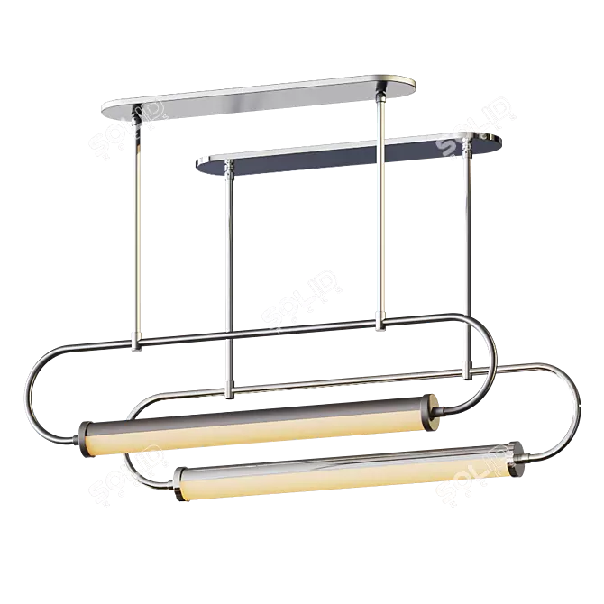 Modern Bauhaus Rohr Pendant 3D model image 1
