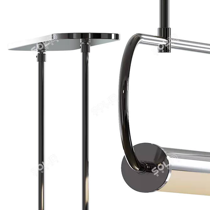 Modern Bauhaus Rohr Pendant 3D model image 2