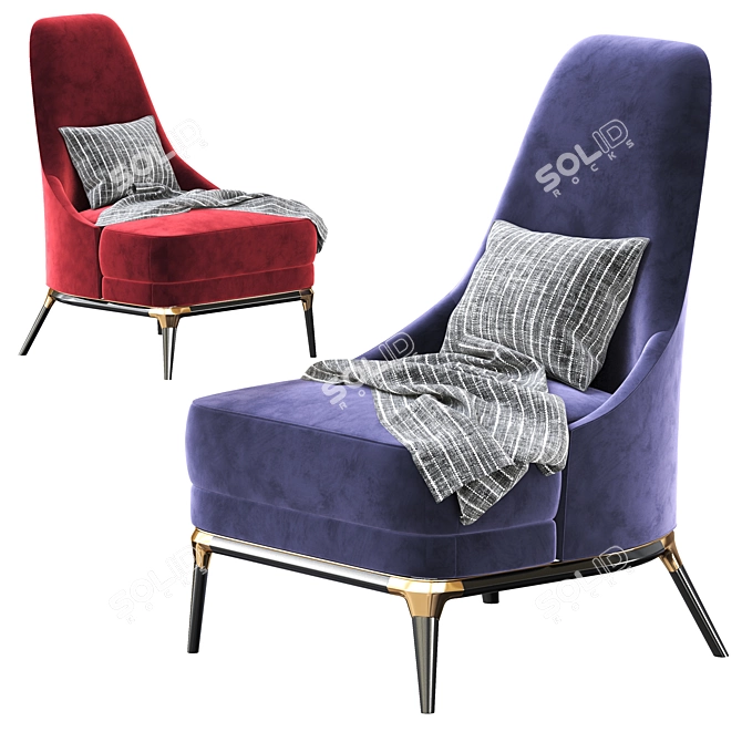 Redd Armchair: Contemporary Comfort 3D model image 2