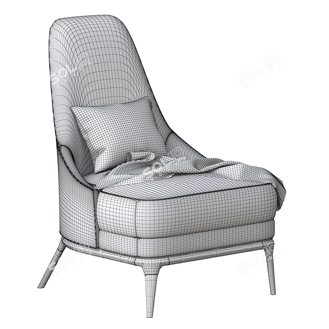 Redd Armchair: Contemporary Comfort 3D model image 5