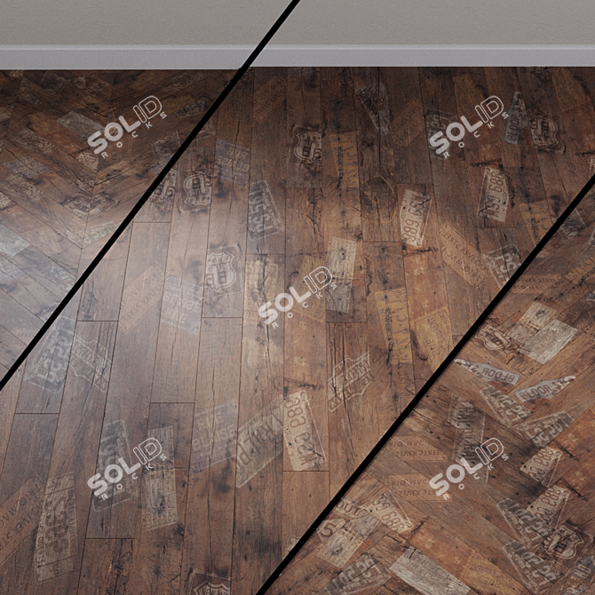 Kronoflooring Highway 8525: Stylish Laminate 3D model image 1