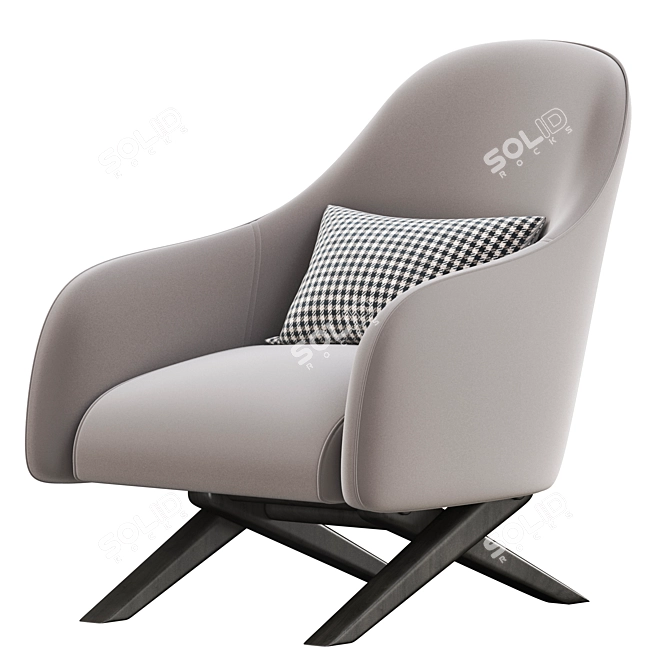 Poliform MARLON Armchair: Sleek and Stylish Seating Solution 3D model image 4