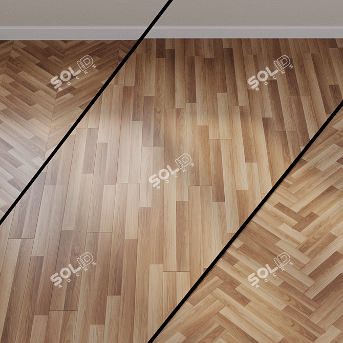 Elegant Oak Laminate: Kronospan Kronofix 3D model image 1