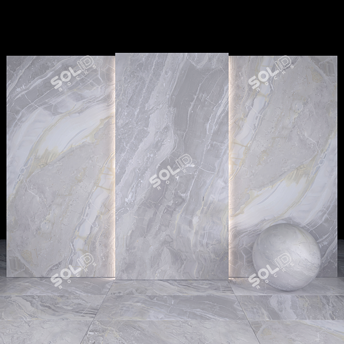 Elegant White Stone Slabs 3D model image 1