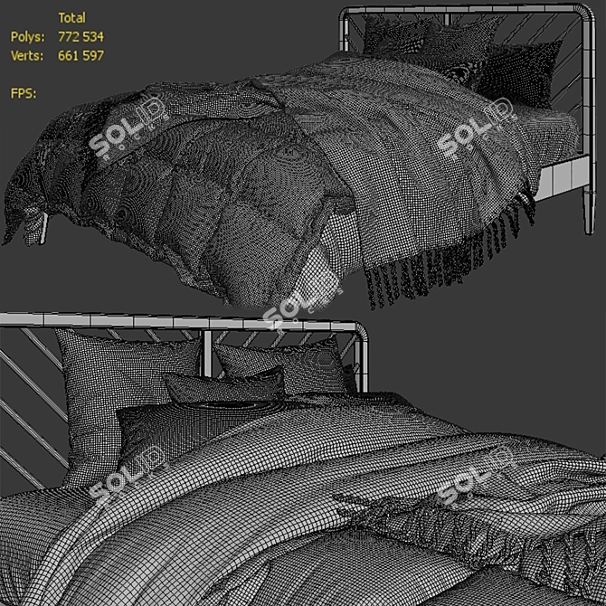 ANDA Bed: Modern Elegance 3D model image 3