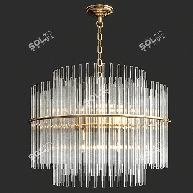Elegant Glass Chandelier - FUMAT 3D model image 1