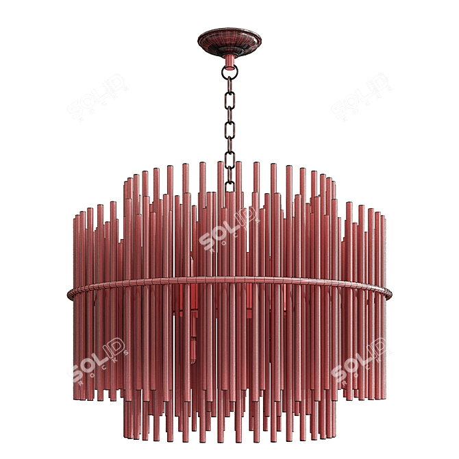 Elegant Glass Chandelier - FUMAT 3D model image 2