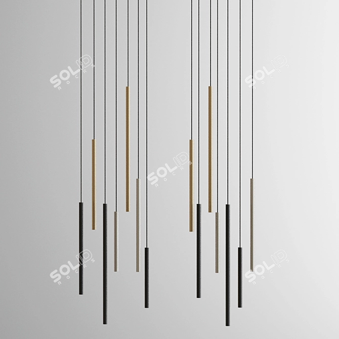 Miu Ceiling Suspension: Modern Elegance in Pendant Lighting 3D model image 2
