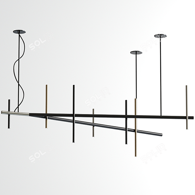 Miu Ceiling Suspension: Modern Elegance in Pendant Lighting 3D model image 3