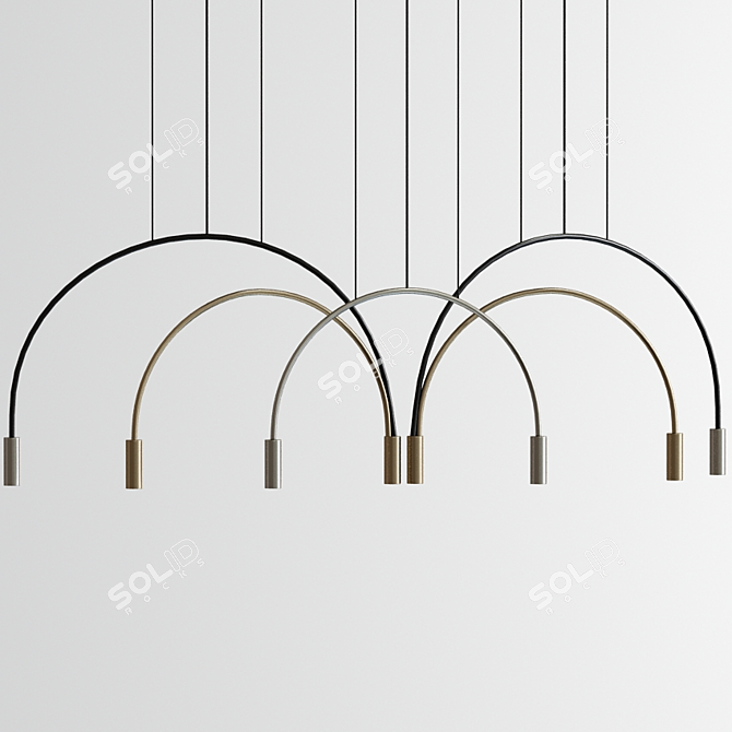 Vintage-inspired Volta Pendant Light 3D model image 2