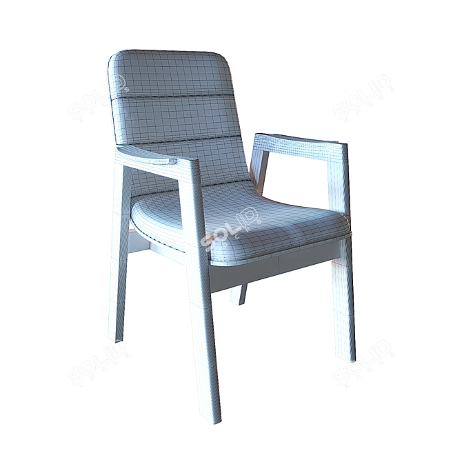 Modular Plywood Chair 3D model image 2