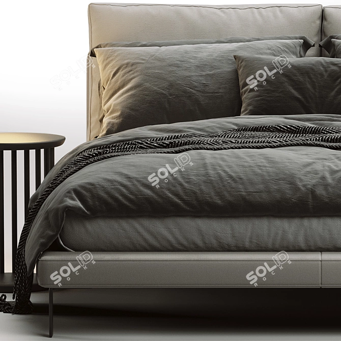 Elegant Alivar Lady B Bed 3D model image 3