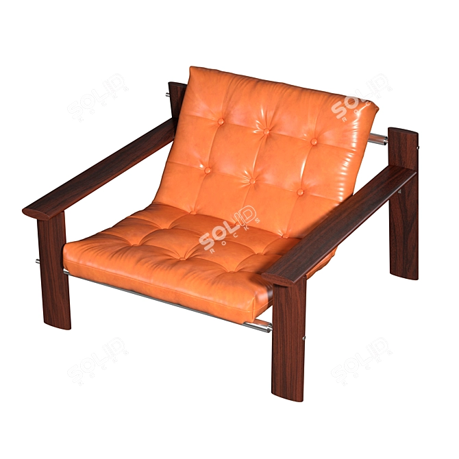 Vintage Brazilian Lounge Chairs by Percival Lafer 3D model image 2