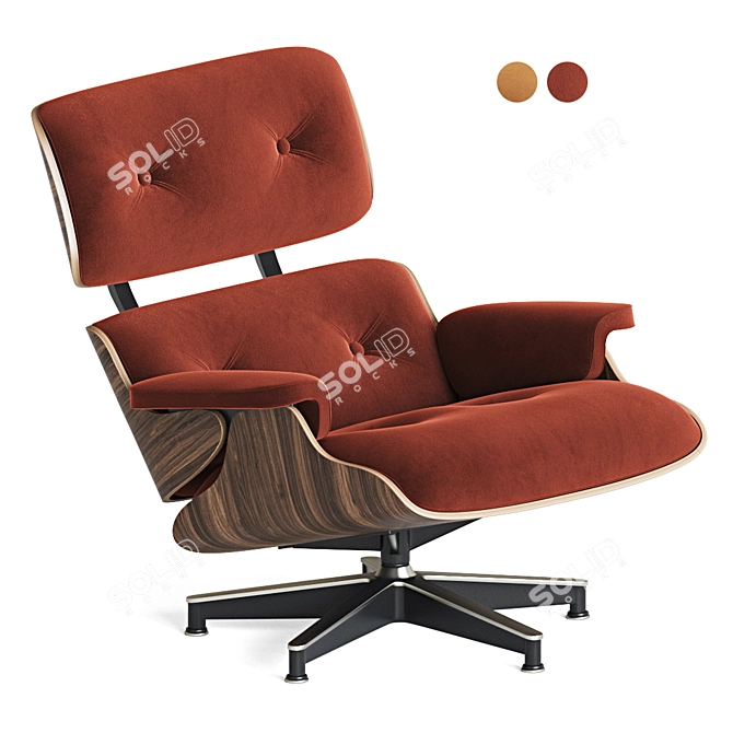 Elegant Eames Lounge Chair 3D model image 1