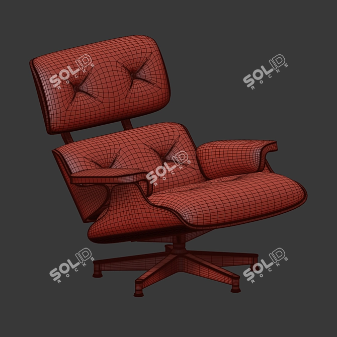 Elegant Eames Lounge Chair 3D model image 3