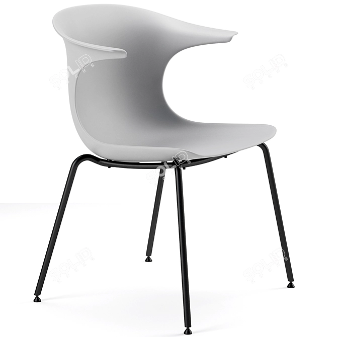 Modern Loop Mono Armchair: Stylish and Space-Saving 3D model image 1