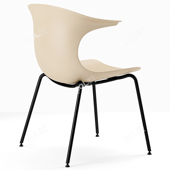 Modern Loop Mono Armchair: Stylish and Space-Saving 3D model image 2