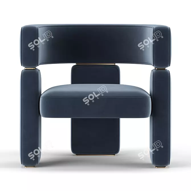 Elegant Margaret Armchair 3D model image 3