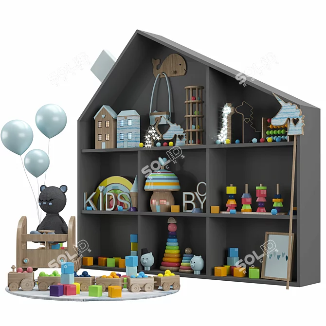 Stackable Toy Rack 3D model image 4