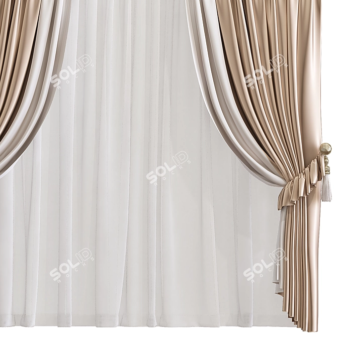 Refined Curtain 803: Perfectly Crafted 3D model image 2