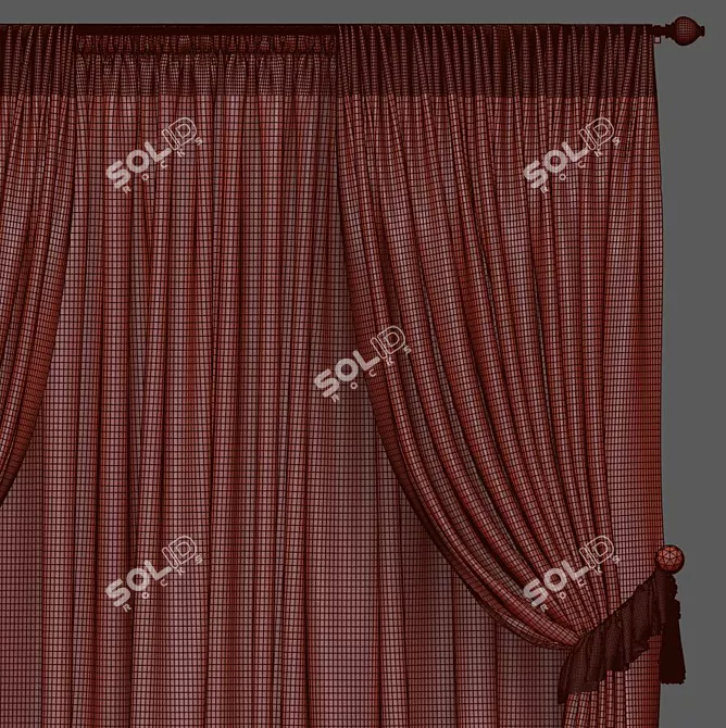 Refined Curtain 803: Perfectly Crafted 3D model image 3