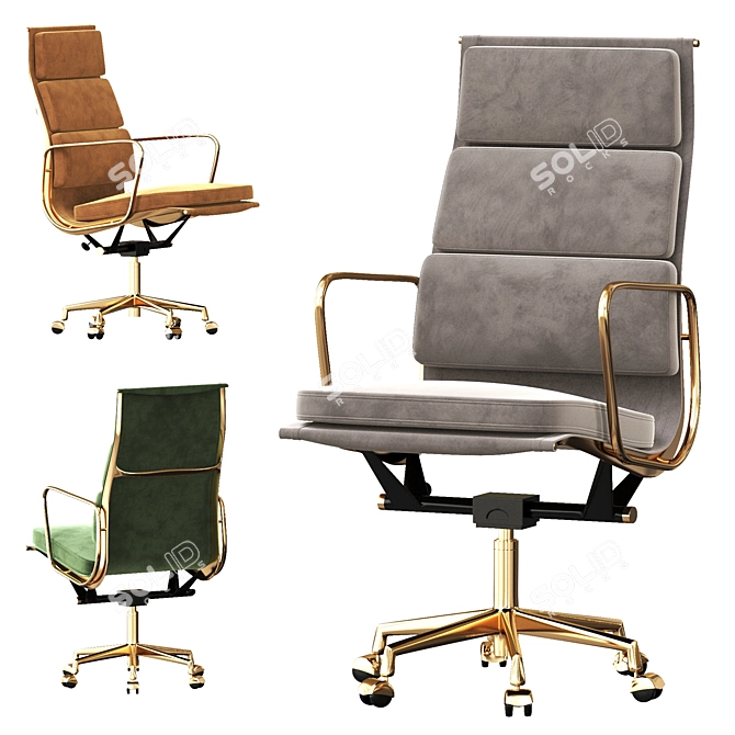 Eames Soft Pad Group Executive Chair 3D model image 2