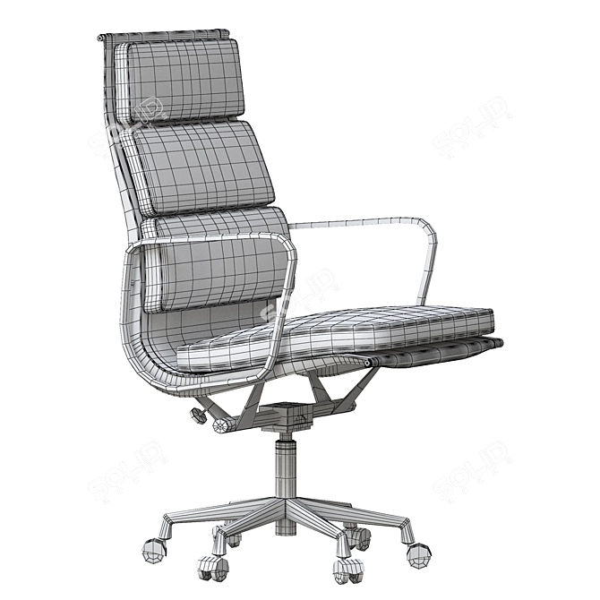 Eames Soft Pad Group Executive Chair 3D model image 4