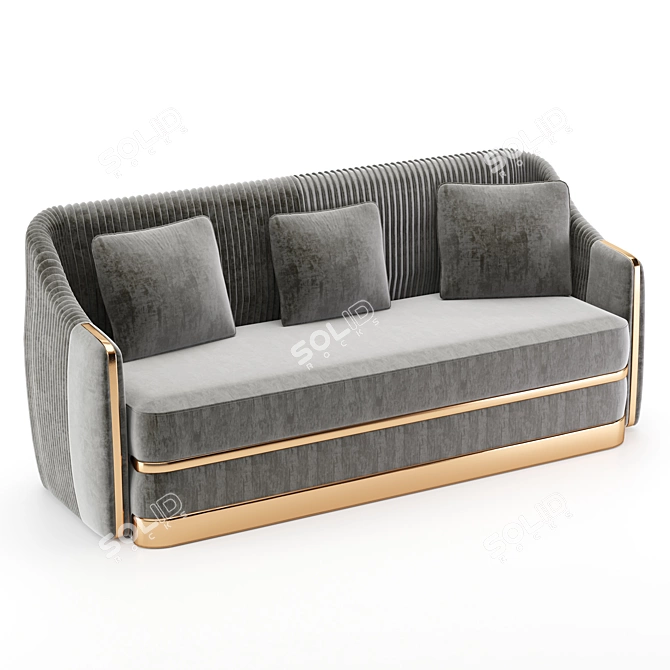 Luxurious Koket Sofa: Elegant Design & High-Quality Craftsmanship 3D model image 1