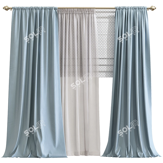 805 Curtain - Perfect Window Décor 3D model image 1