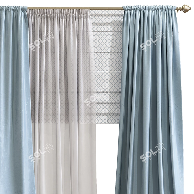 805 Curtain - Perfect Window Décor 3D model image 2