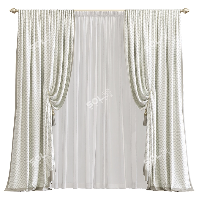 Revamped Curtain 806 3D model image 1