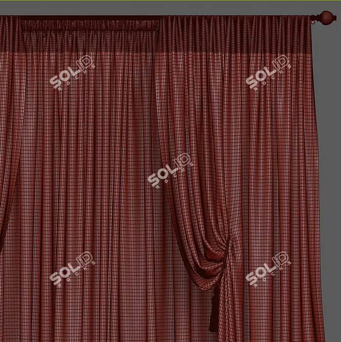 Revamped Curtain 806 3D model image 3
