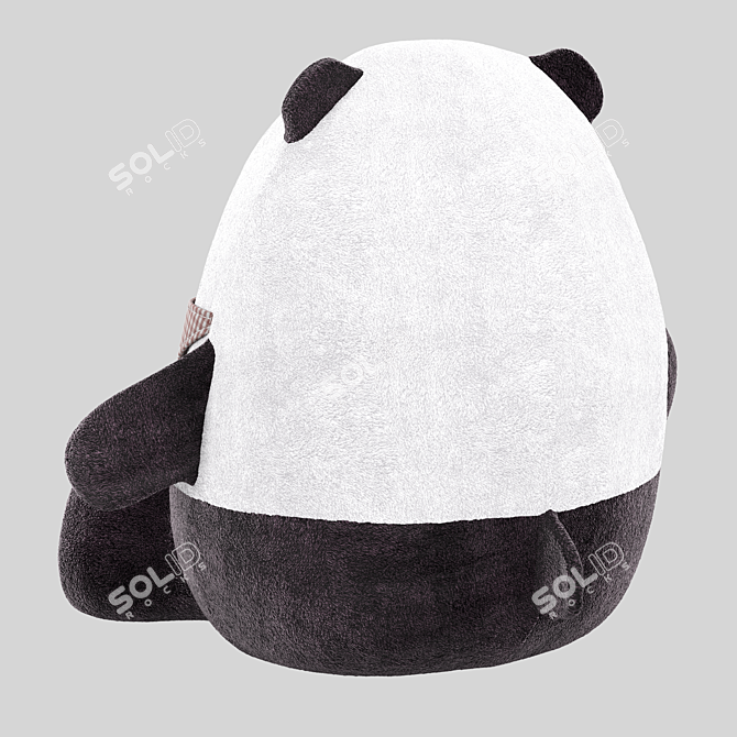 Cuddly Panda Bear Toy 3D model image 3