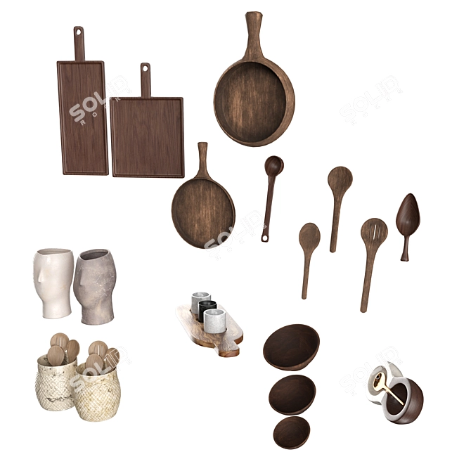 Versatile Kitchen Set 3D model image 3